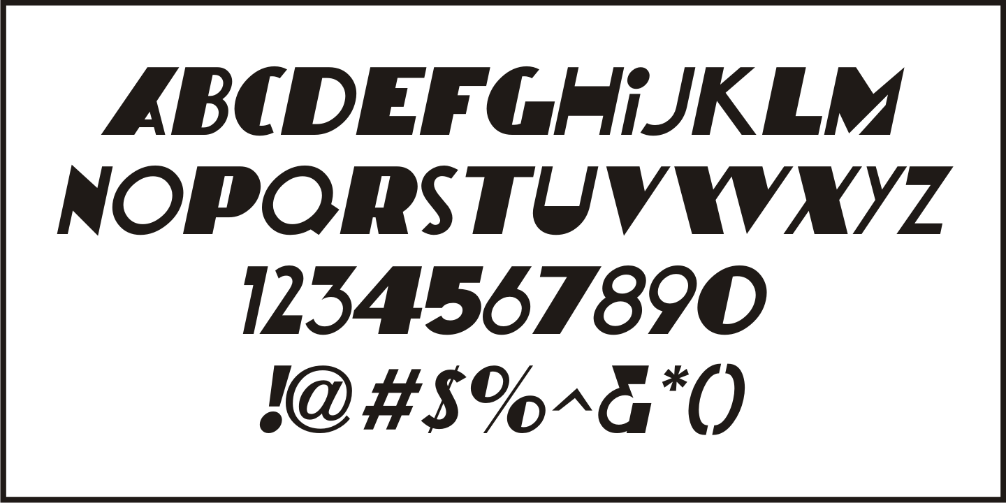 Free Form Deco Font Poster #1