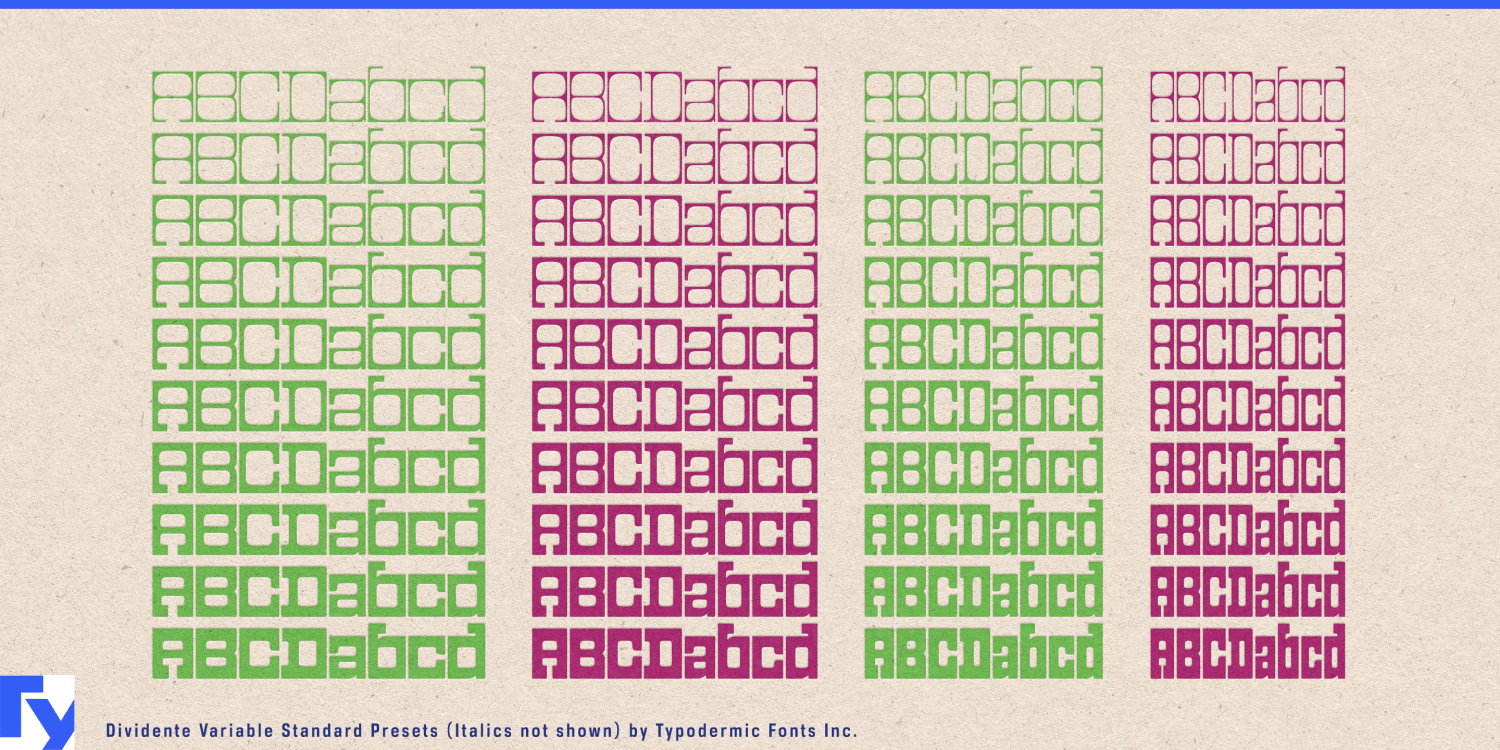 Dividente Variable Font Poster #1