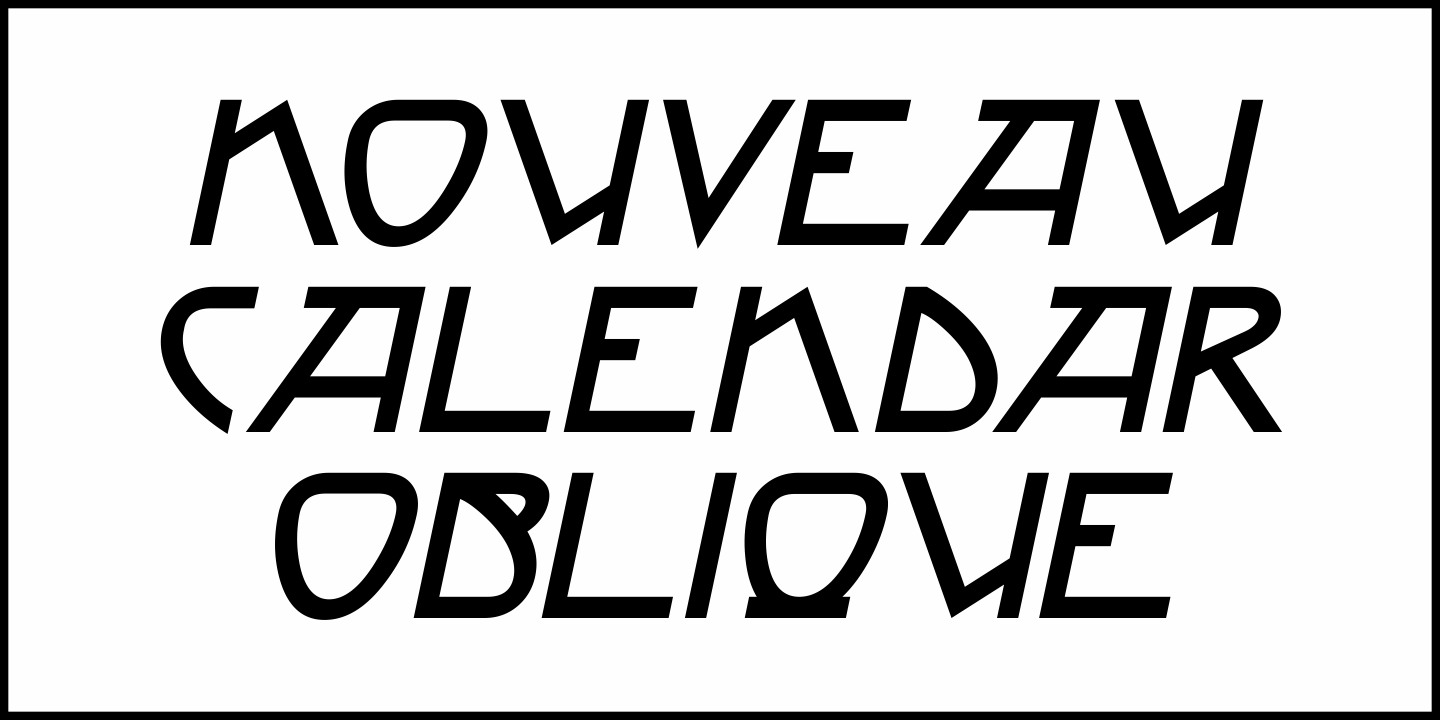 Nouveau Calendar Font Poster #4