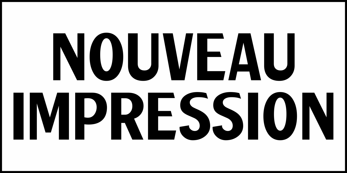Nouveau Impression Font Poster #2