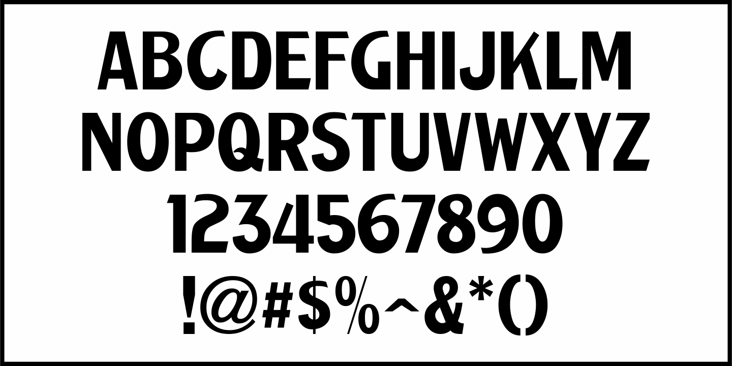 Nouveau Impression Font Poster #3