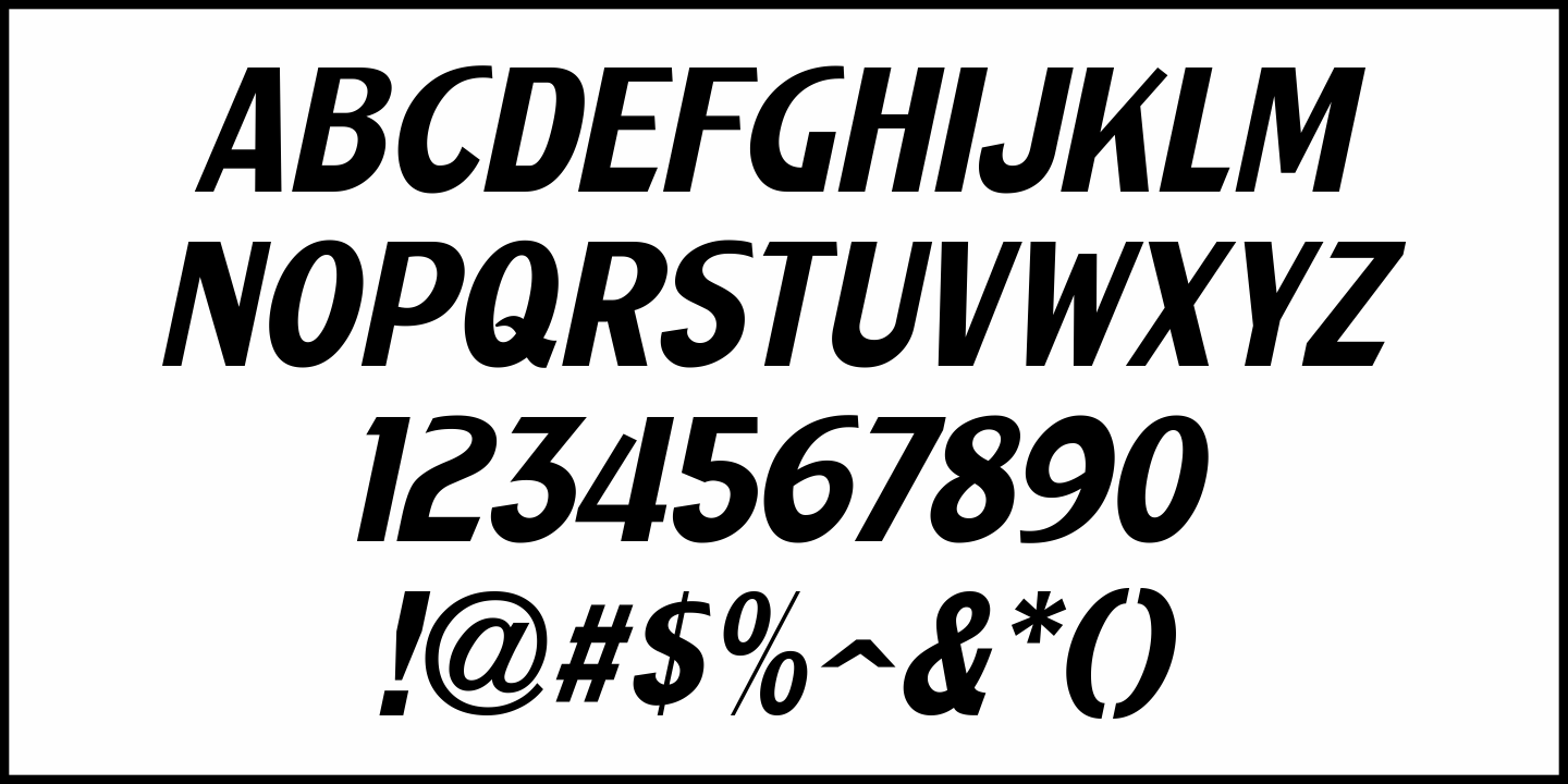 Nouveau Impression Font Poster #5