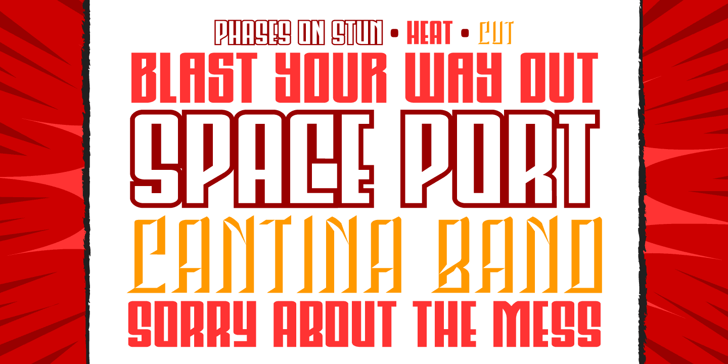 Phases on Stun Font Poster #1