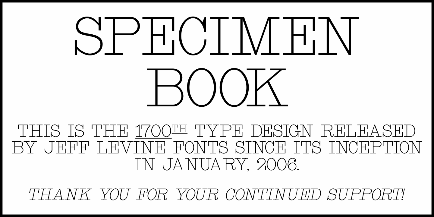 Specimen Book Font Poster #2