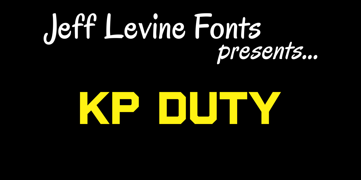 KP Duty Font Poster #1