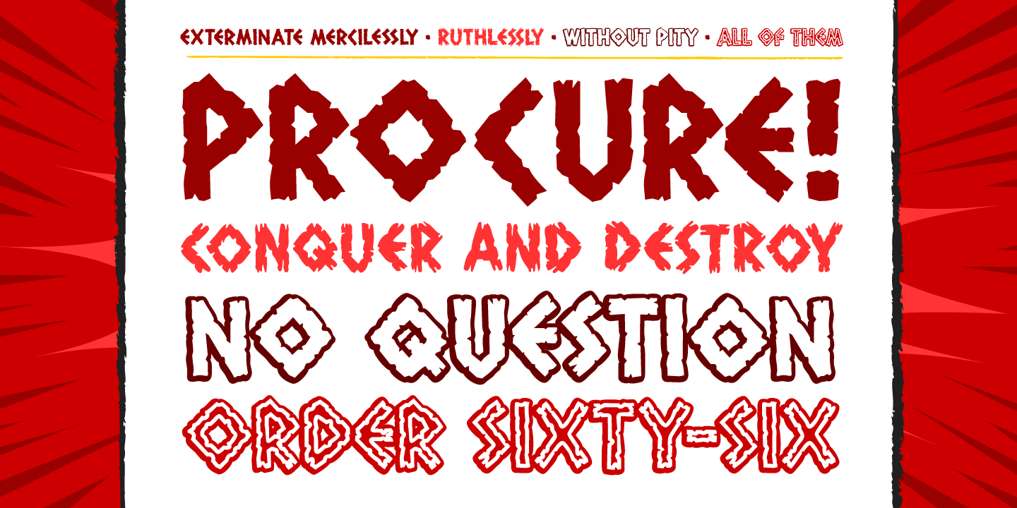 Exterminate Font Poster #1
