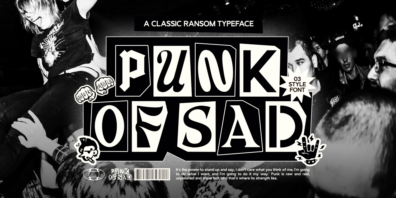 Punk Of Sad Font Poster #1