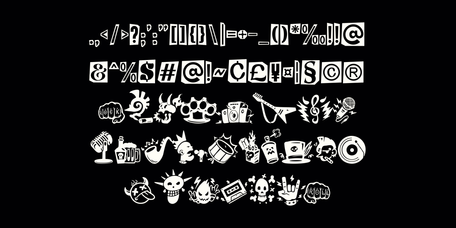 Punk Of Sad Font Poster #1