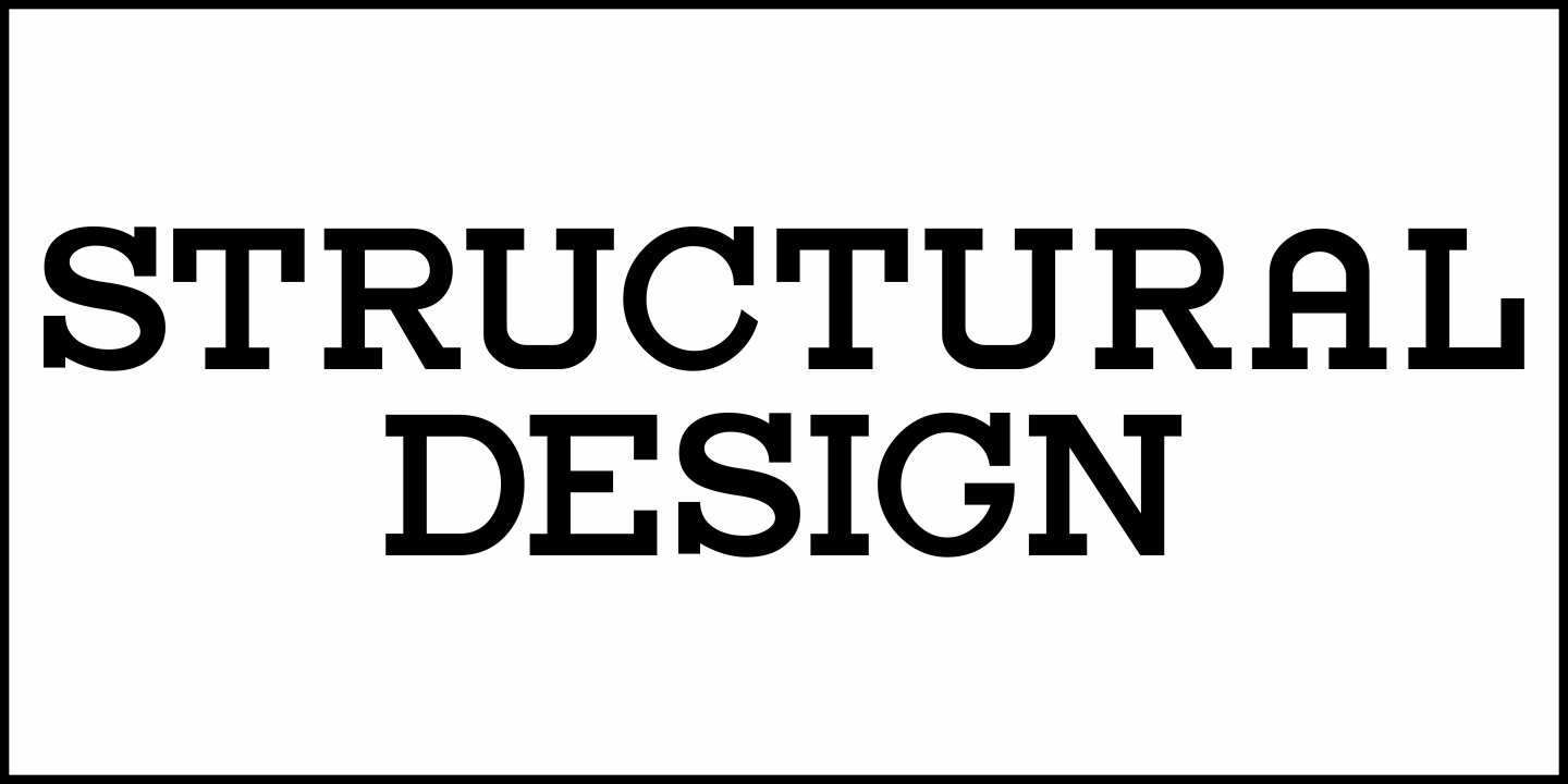 Structural Design Font Poster #1