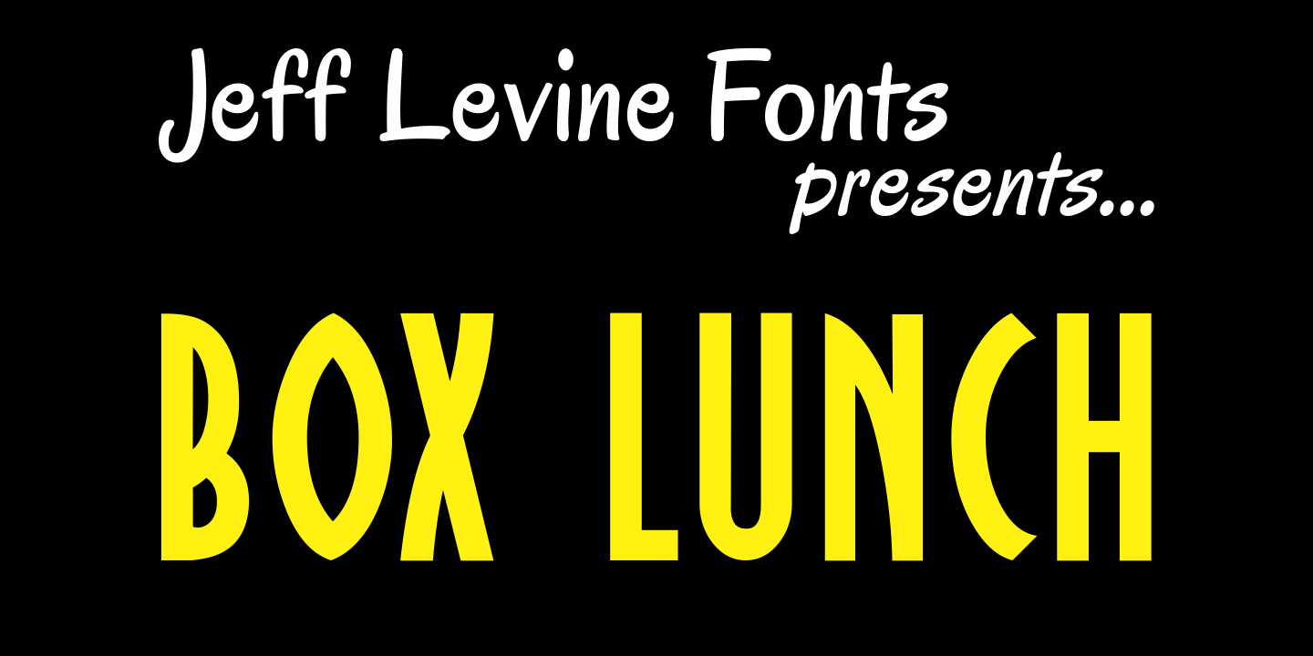 Box Lunch Font Family Poster