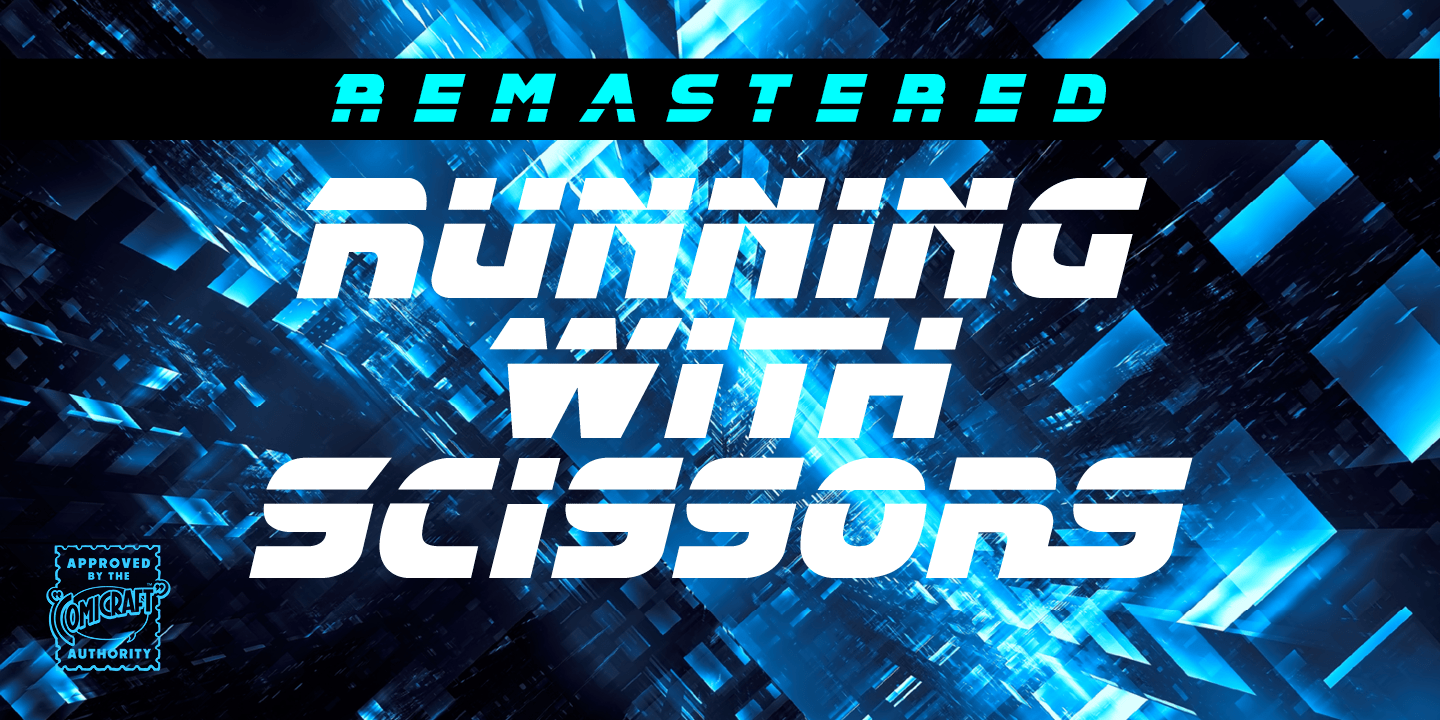 Running with Scissors Font Poster #1