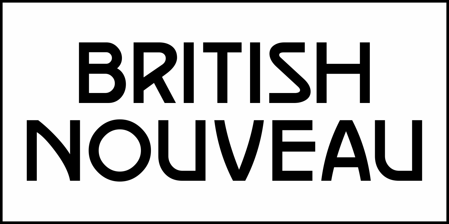 British Nouveau Font Poster #2