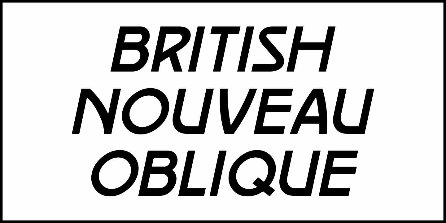 British Nouveau Font Poster #4