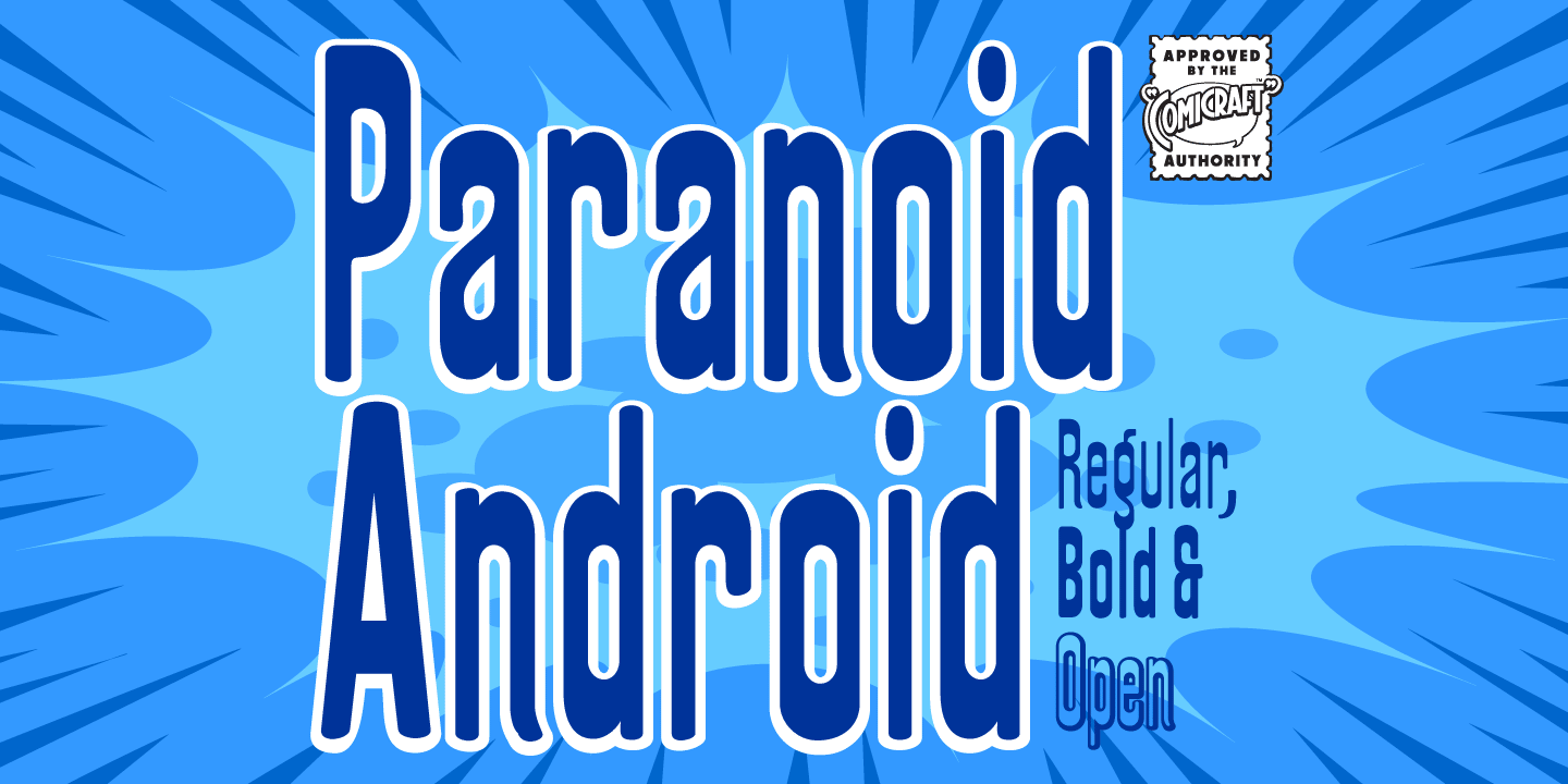 Paranoid Android Font Poster #1