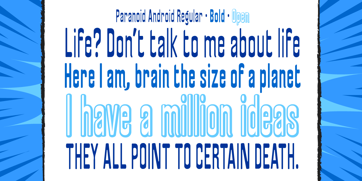 Paranoid Android Font Poster #1
