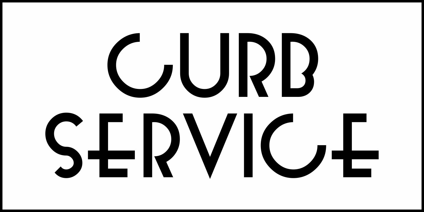 Curb Service Font Poster #1