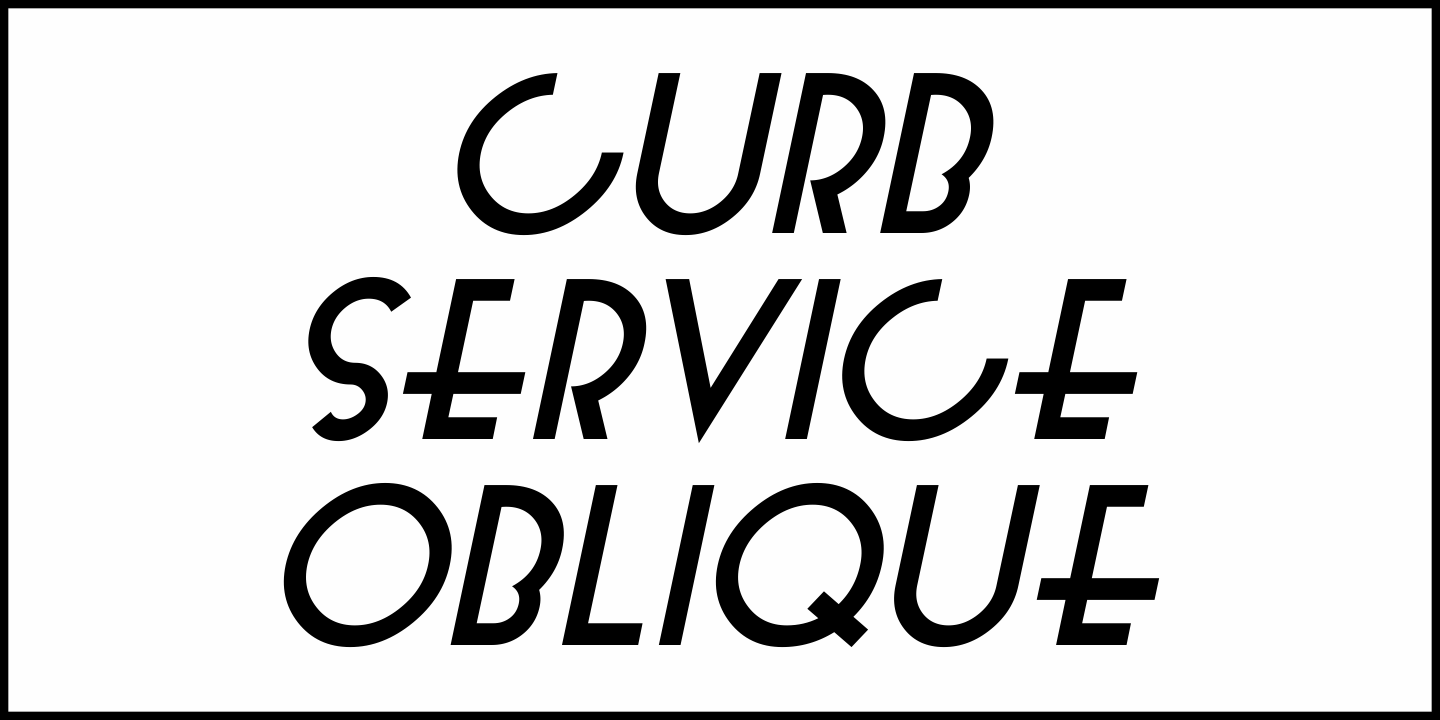 Curb Service Font Poster #1