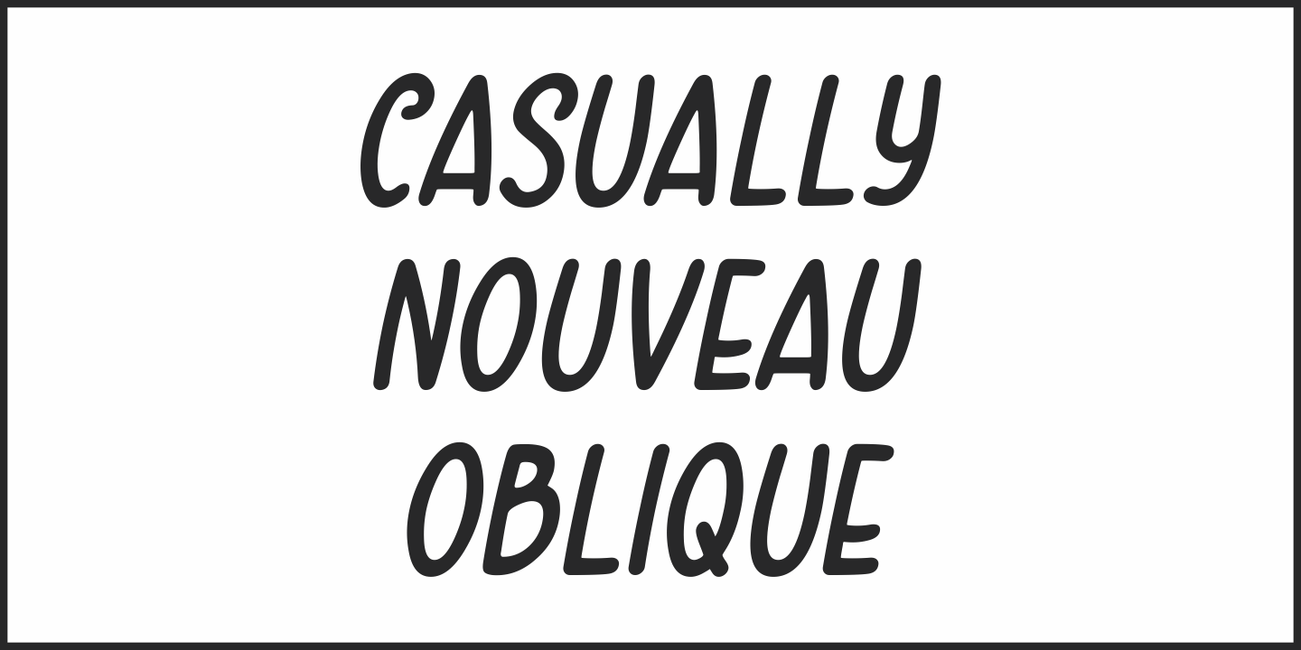 Casually Nouveau Font Poster #4