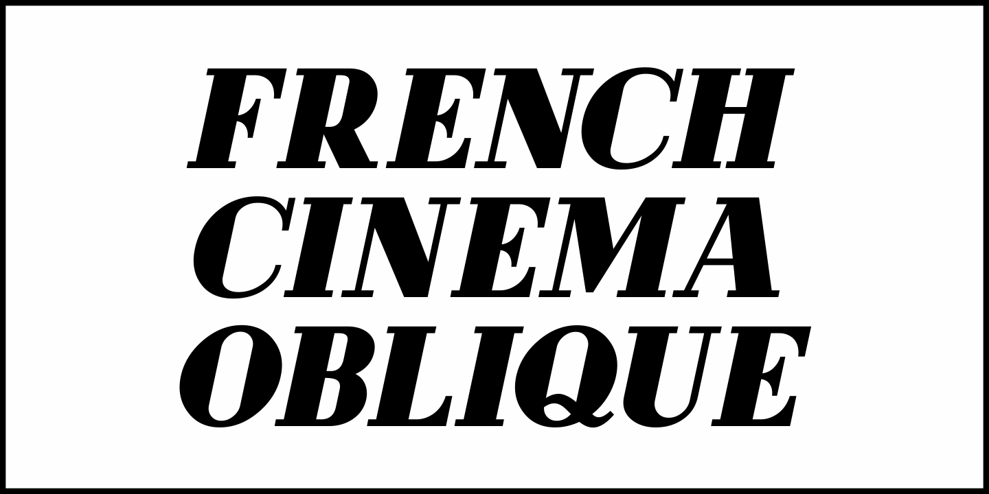 French Cinema Font Poster #1