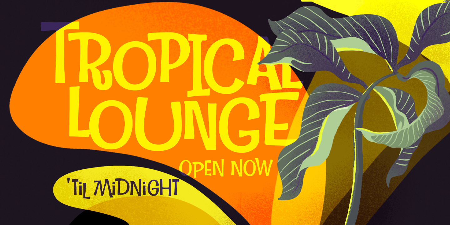 Tropical Lounge Font Poster #1