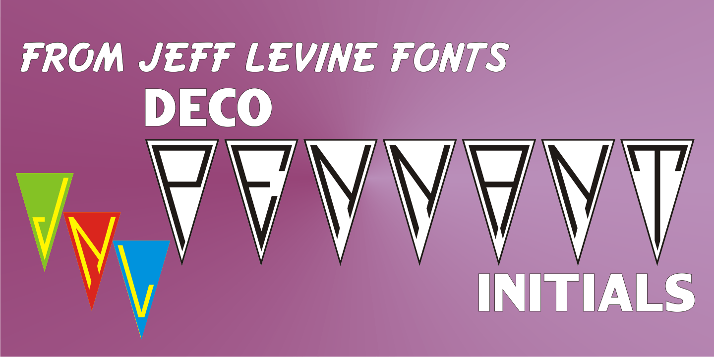 Deco Pennant Initials Font Family
