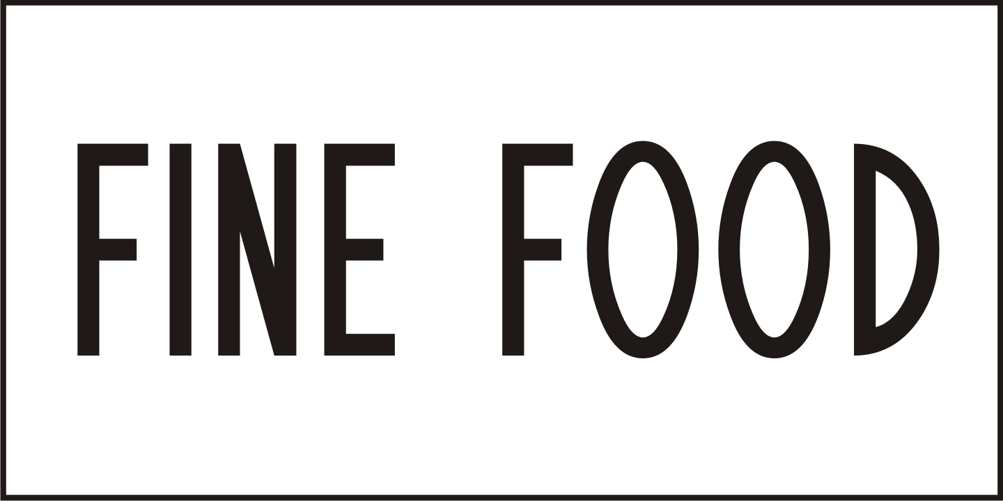 Fine Food Font Poster #2