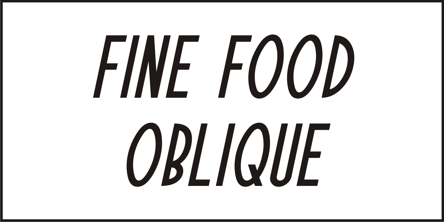 Fine Food Font Poster #1
