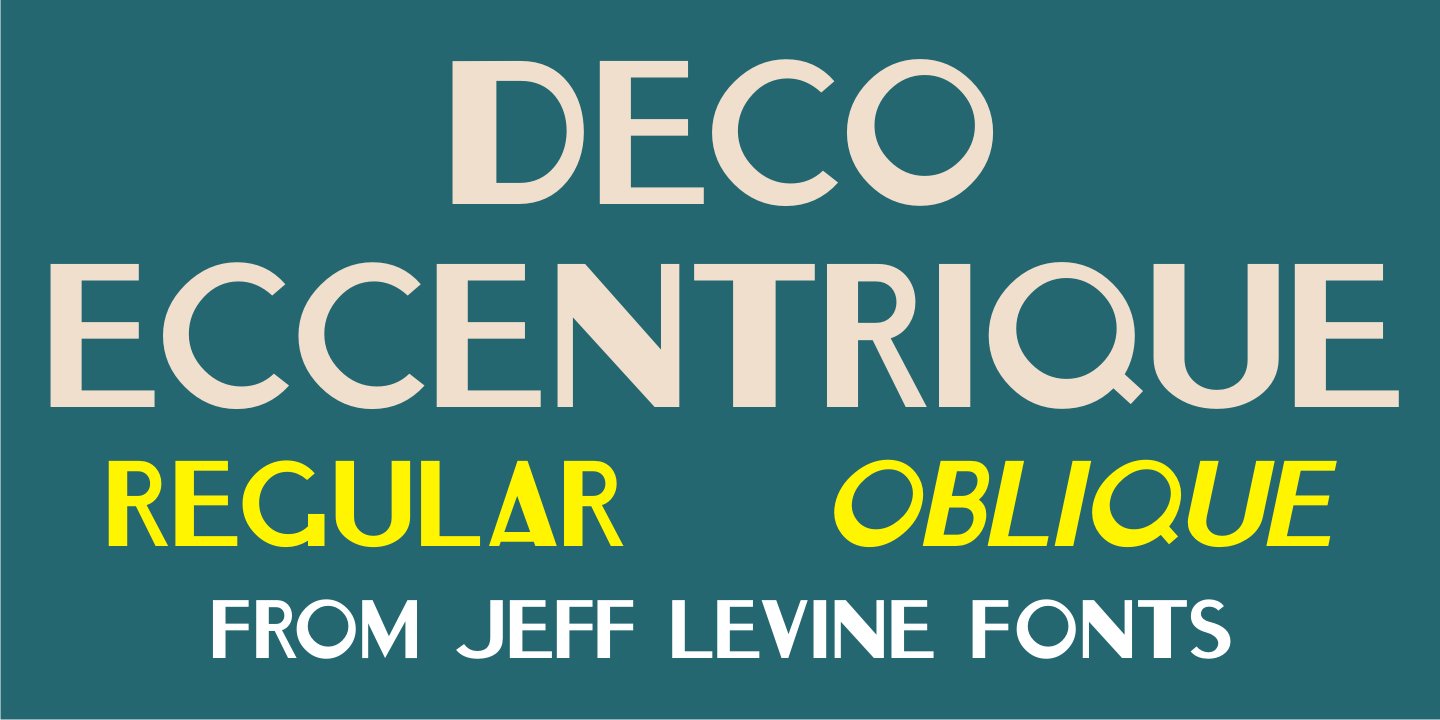 Deco Eccentrique Font Family Poster