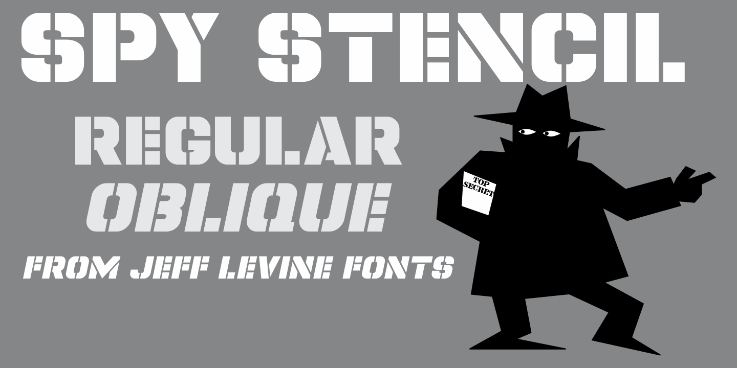 Spy Stencil Font Family
