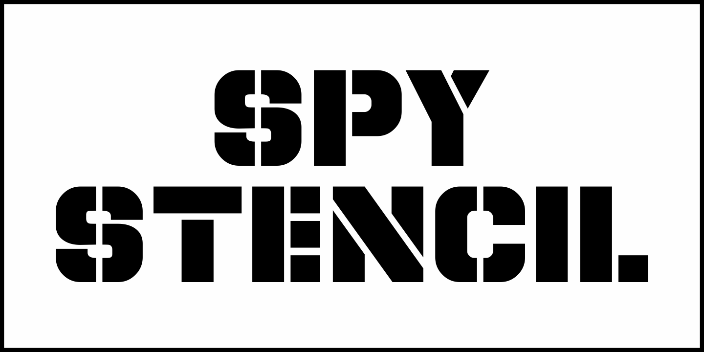 Spy Stencil Font Family by Jeff Levine Fonts | Font Bros