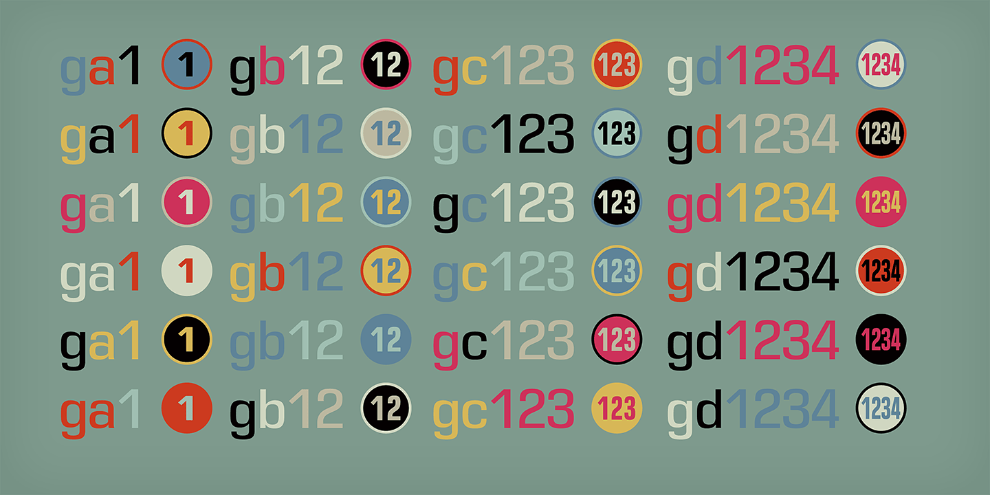 Numbers with Rings Font Poster #1
