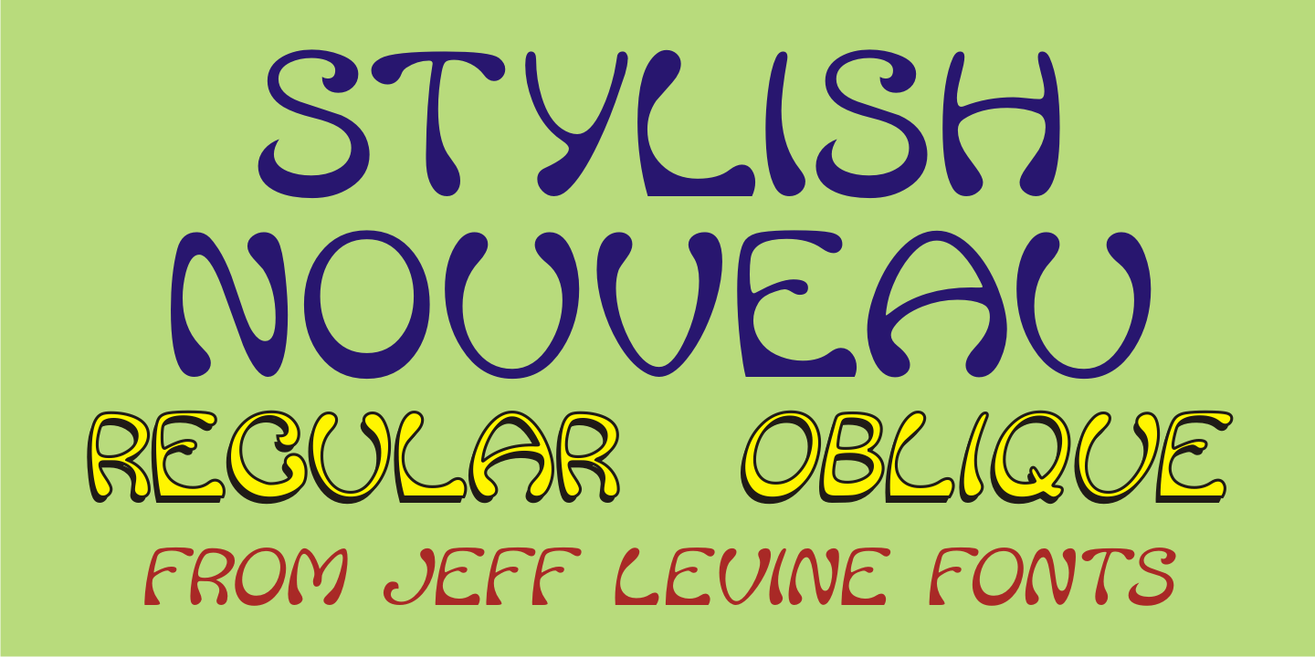 Stylish Nouveau Font Poster #1