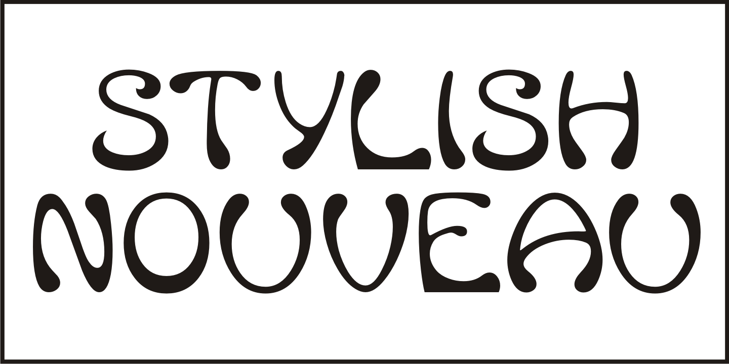 Stylish Nouveau Font Poster #2
