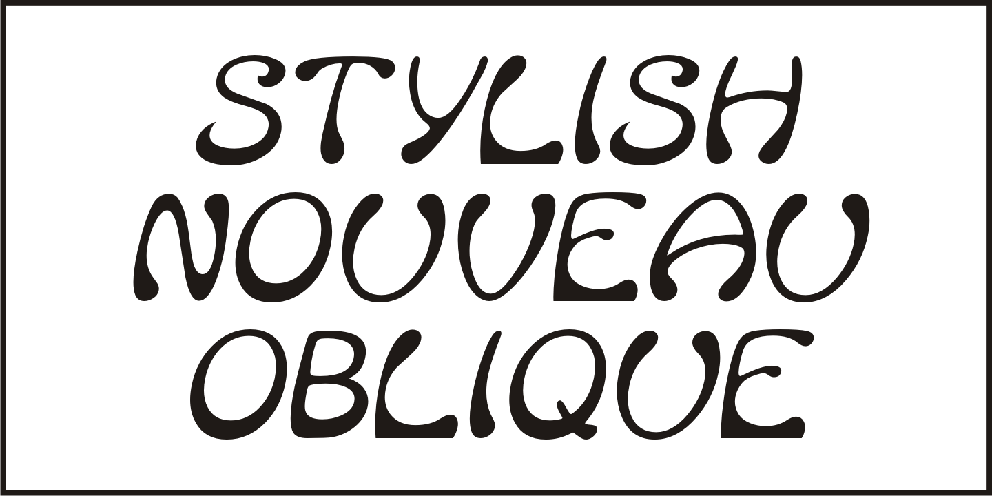 Stylish Nouveau Font Poster #4