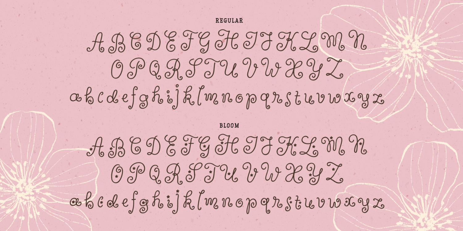 Wildflower Garden Font Poster #1