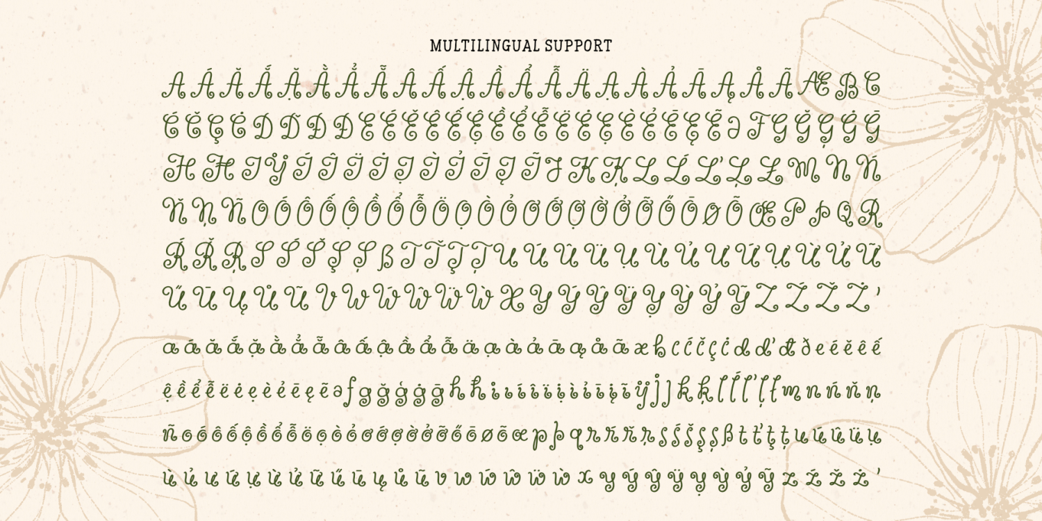 Wildflower Garden Font Poster #1
