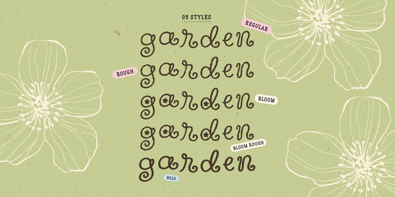 Wildflower Garden Font Poster #1