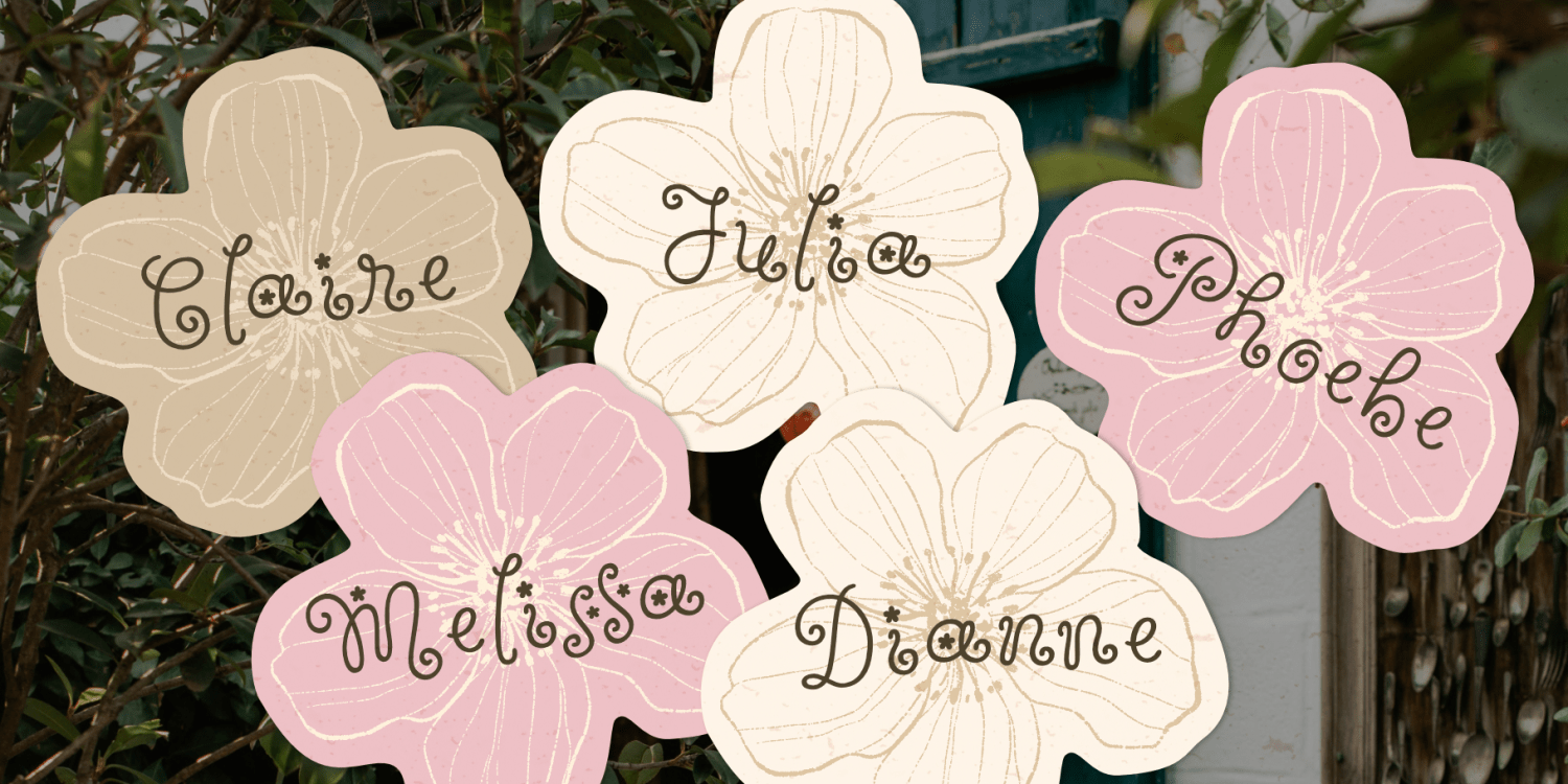 Wildflower Garden Font Poster #1