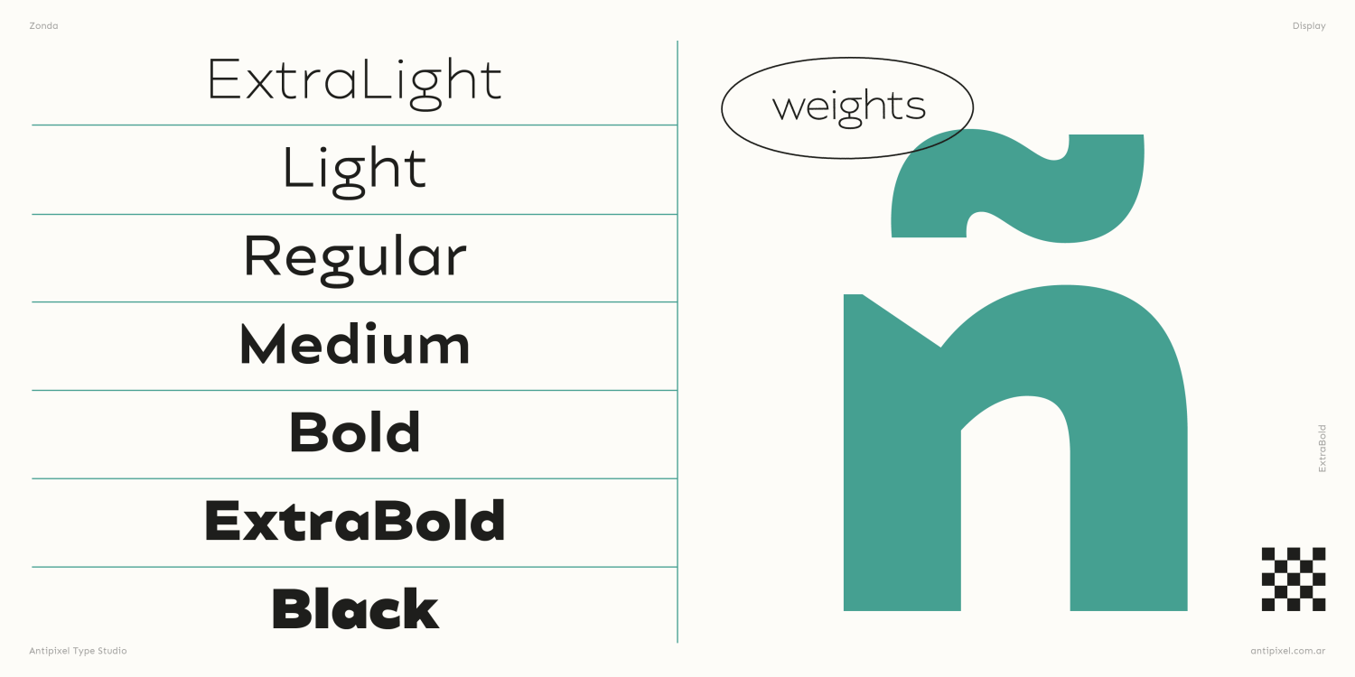 Zonda ExtraBold Font Poster #1