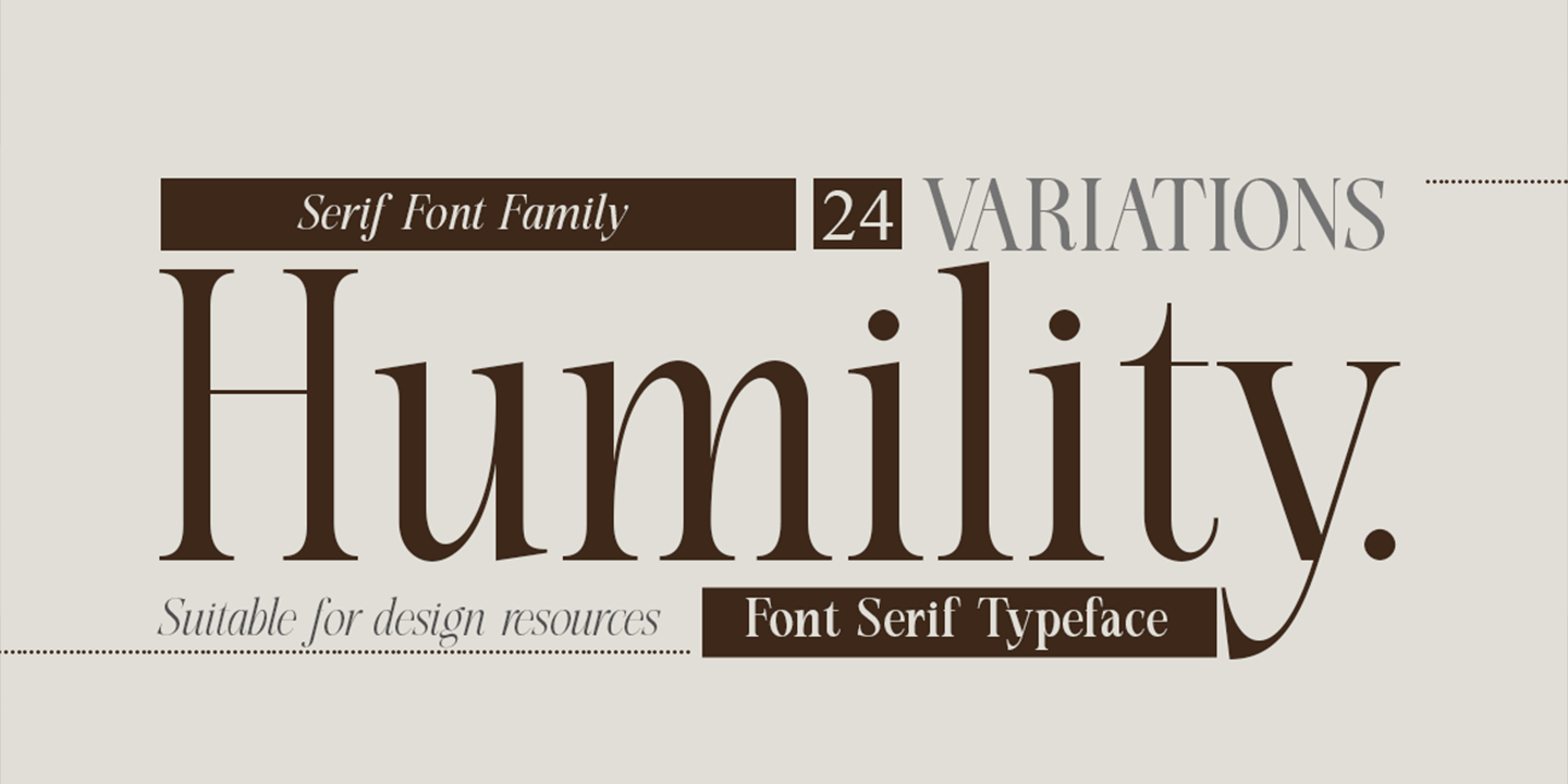 Humility Font Poster