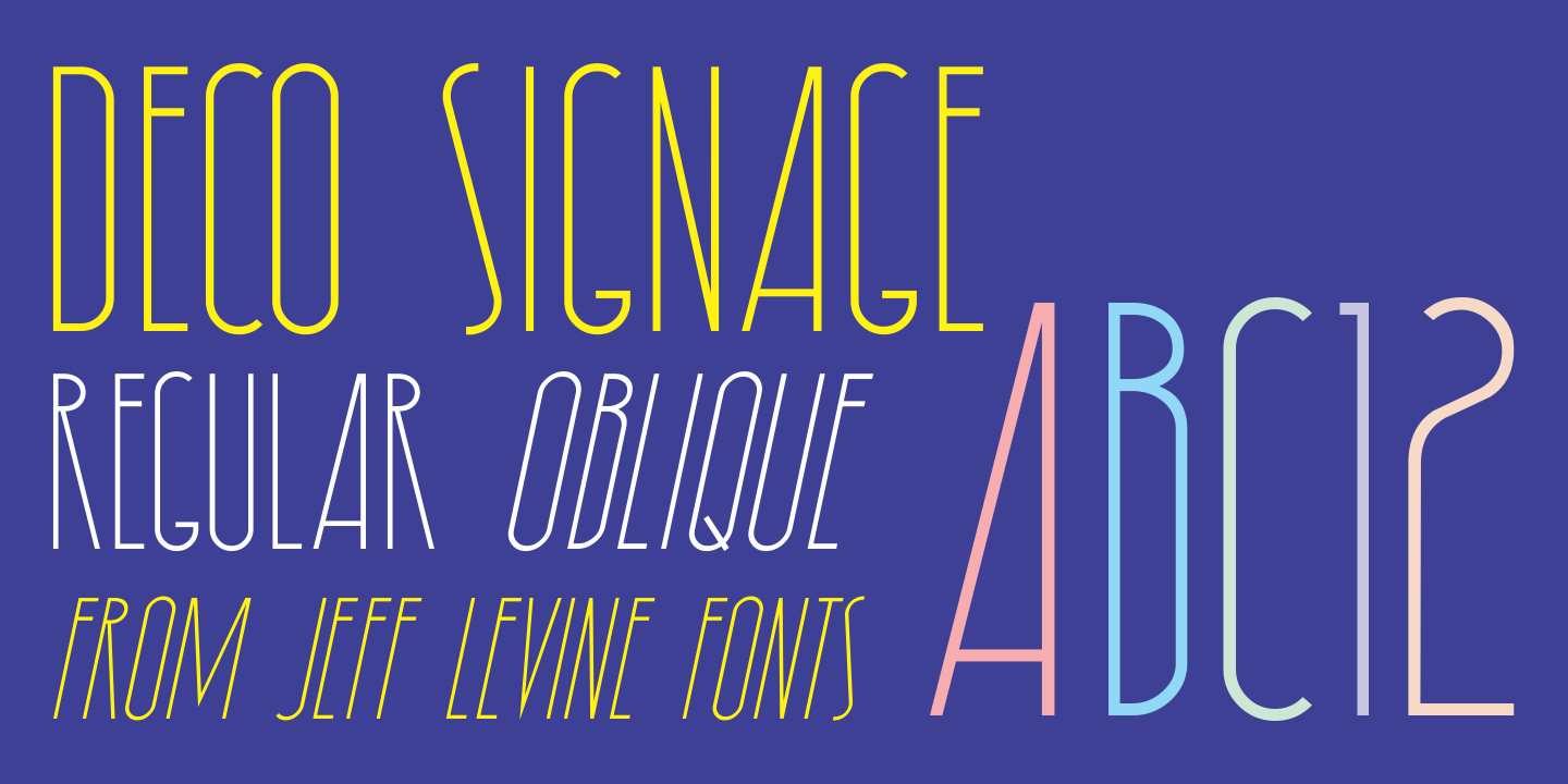 Deco Signage Font Family Poster