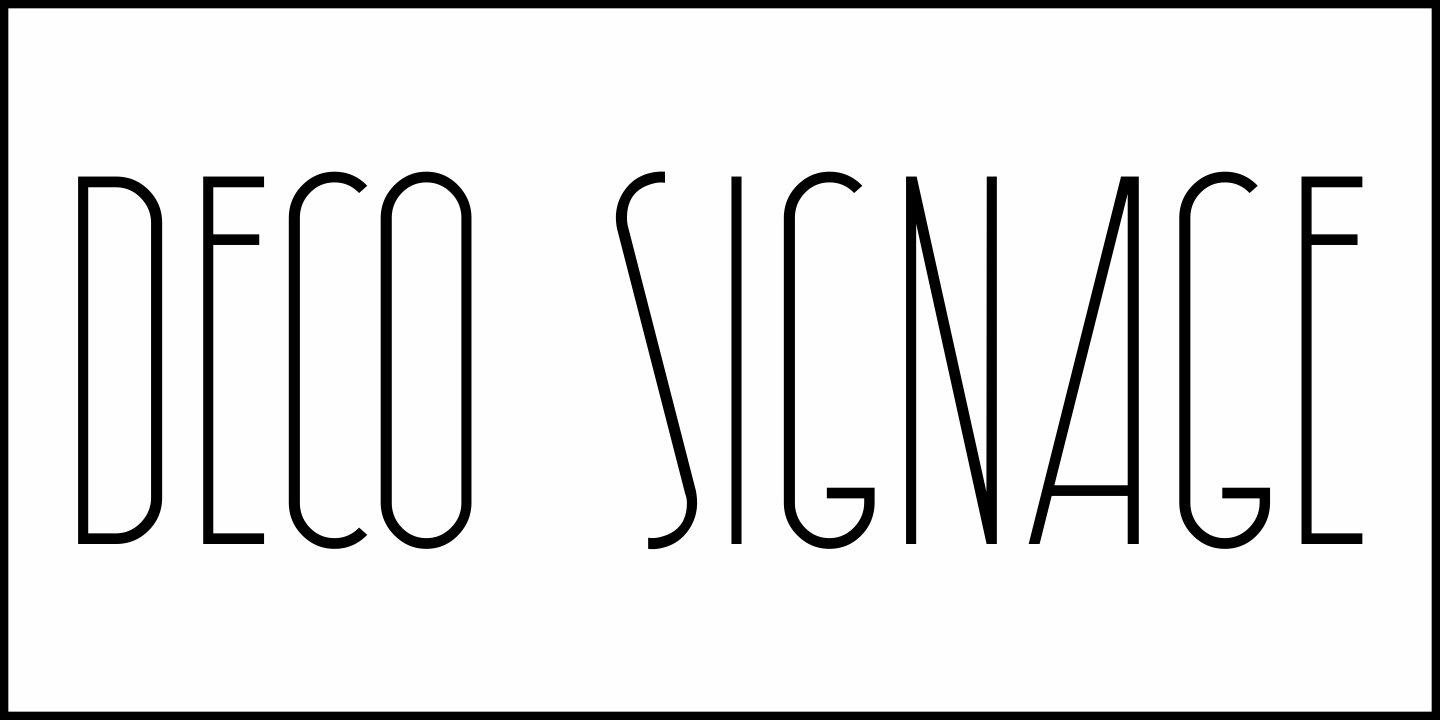 Deco Signage Font Poster #1