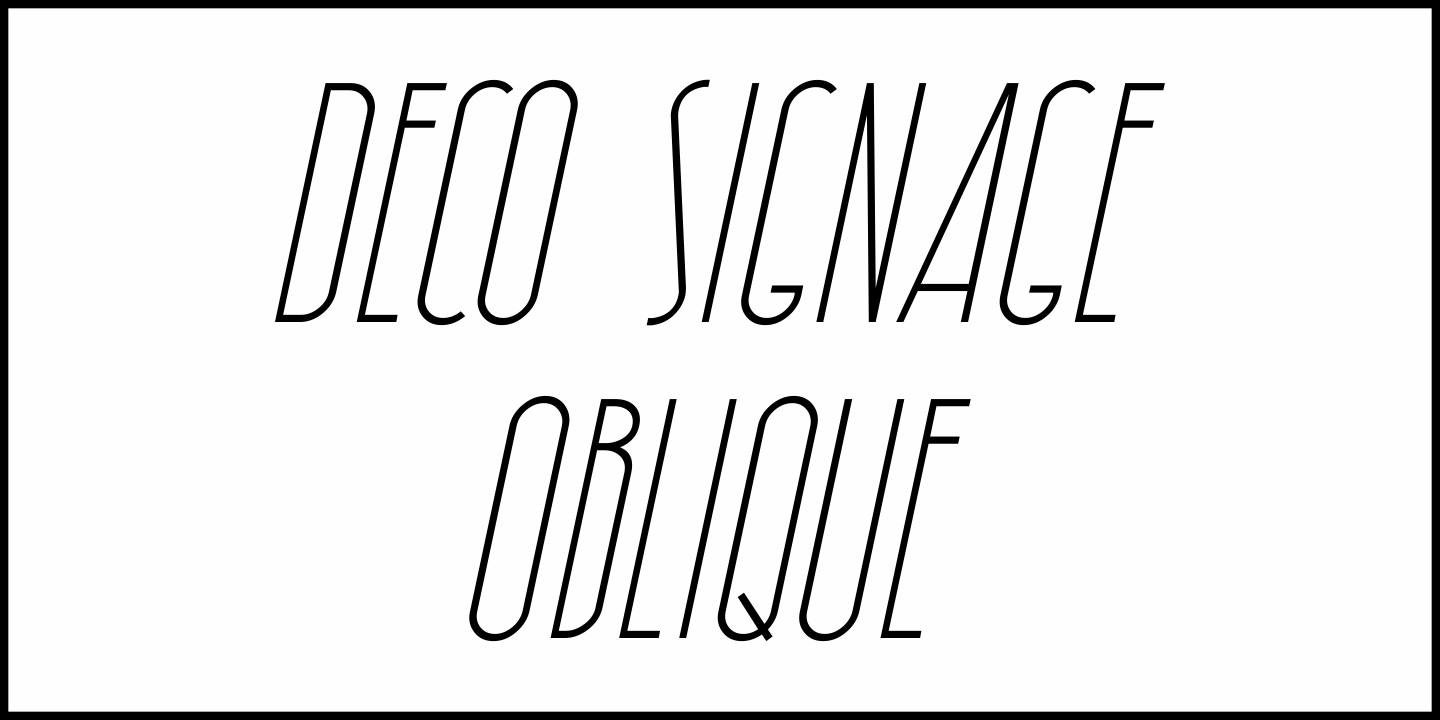 Deco Signage Font Poster #1