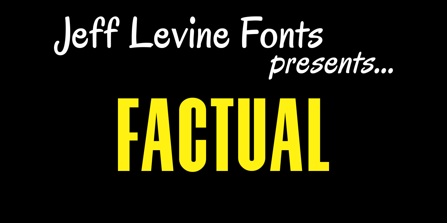 Factual Font Family Poster