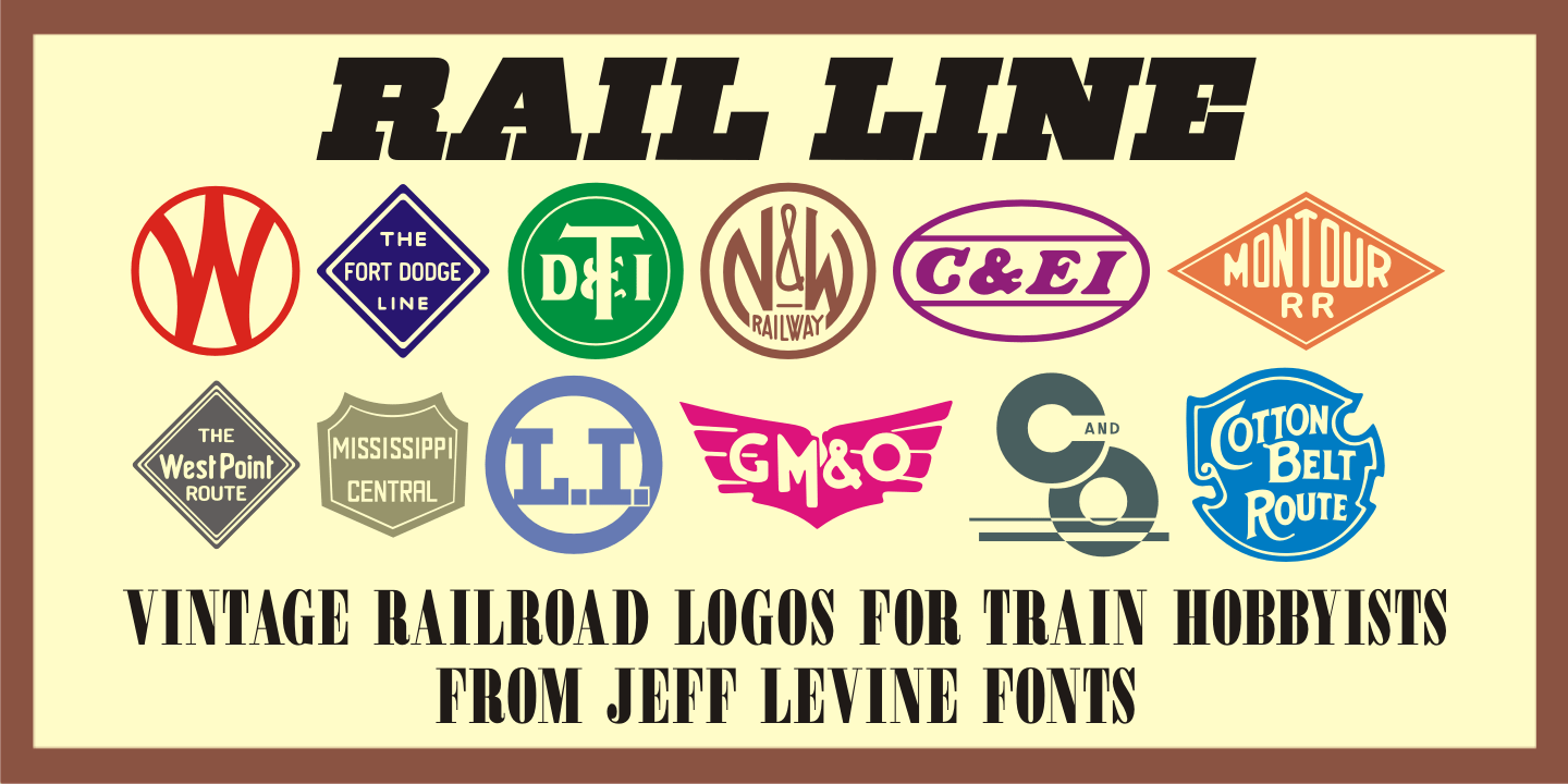 Rail Line Font Family Poster