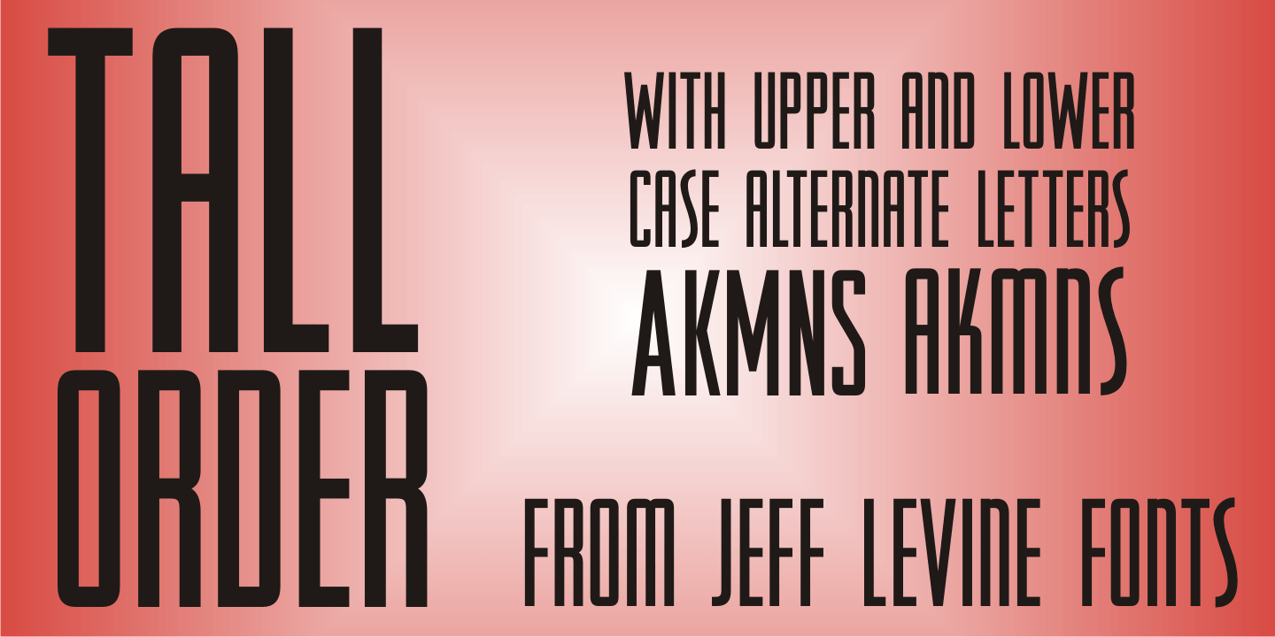 Tall Order Font Poster #1