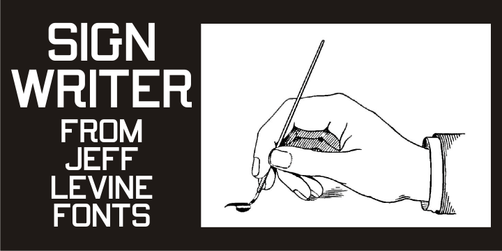 Sign Writer Font Poster #1